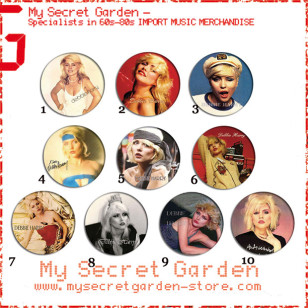 Blondie - Debbie Harry Portrait Pinback Button Badge Set 1a or 1b ( or Hair Ties / 4.4 cm Badge / Magnet / Keychain Set )